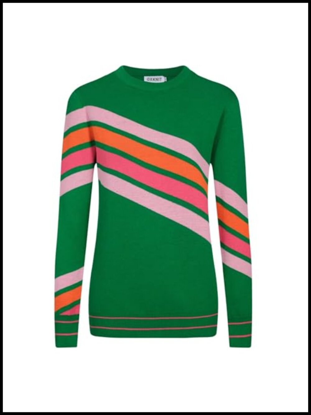 Knit Long Sleeve Striped Crewneck Pullover T-Shirt Casual Top